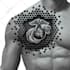 create 3d tattoo design in geometric style