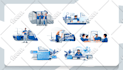 make flat vector illustration for landing page