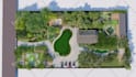 design and render backyard front landscape, garden, pool, patio, park