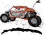 custom car or motorcycle in an awesome cartoon caricature