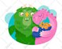create beautiful vector illustration for a kids book