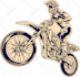 make retro motorcycle or car design in hand drawn style
