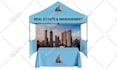 do custom canopy tents, feather flags, table clothes for your events