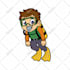 make cartoon mascot character design vector