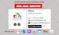 make html email signature for gmail, outlook etc