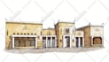 hand drawn architecture drawing sketch concept illustrations