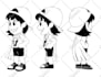 draw character turn around or character reference sheet
