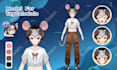 draw vtuber live2d model ready to rig in anime style  for vtube studio