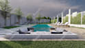 render custom 3d backyard landscape design front yard garden pool patio pergola