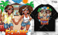 design t shirt streetwear cartoon illustration