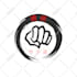 design an eye catching karate, martial arts logo