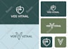 do luxury modern minimalist elegant monogram text initial letter logo design