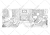 make beautiful sketch of house, building and environment