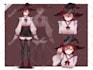 draw anime character reference sheet for you or vtuber