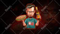 design premium  superhero caricature character