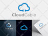 design flat technology consulting database server cloud logo