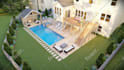 render realistic 3d backyard landscape design renovation garden pool patio deck
