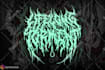 draw brutal death or black metal logo