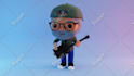 create a 3d character for game or animation