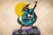do awesome illustration in traditional japanese tattoo style