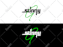 do typography dj logo and music band monogram initial text design