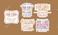 do awesome typography sticker design for you