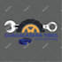 make modern vehicle tire and wheel shop logo