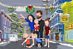 your photo into a bob burger cartoon style portrait
