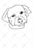 draw a minimalist pet remembrance line art from photo