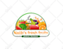 create a creative vegetable, fruit and juice logo