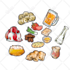 draw food or any object in a realistic, vector cartoon