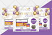 design website launch, grand opening, and birthday flyers