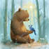 create professional cute animal digital art