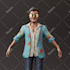 create stylized 3d character modelling and rigging with hand painted texture