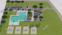 design and render swimming pool, backyard, villa landscape