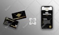 create professional business cards stationery  and digital cards with qr code