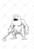 draw monster or fantasy creature in sketch illustration
