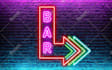 design neon logo, neon sign, glowing text