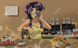 draw a retro 80s 90s anime illustration