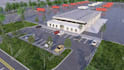 design 3d warehouse, factory masterplan with 3d renders