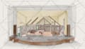 create hand drawn architecture and interior design sketches
