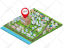 draw a awesome vector or isometric map illustration