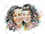 draw an artistic abstract digital watercolor from your photo