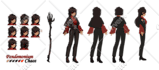 draw character sheet for your oc,  waifu and husbando
