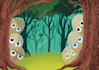 drawing children book illustrations, with pastel color