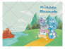 drawing children book illustrations, with pastel color