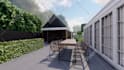 design your landscape, garden, backyard, terrace, 3d realistic rendering