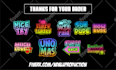 design unique custom text emotes for twitch, kick, youtube