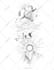 draw a geometric fine line graphic tattoo design
