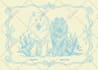 create a custom pet portrait, dog, cat, in a charming style